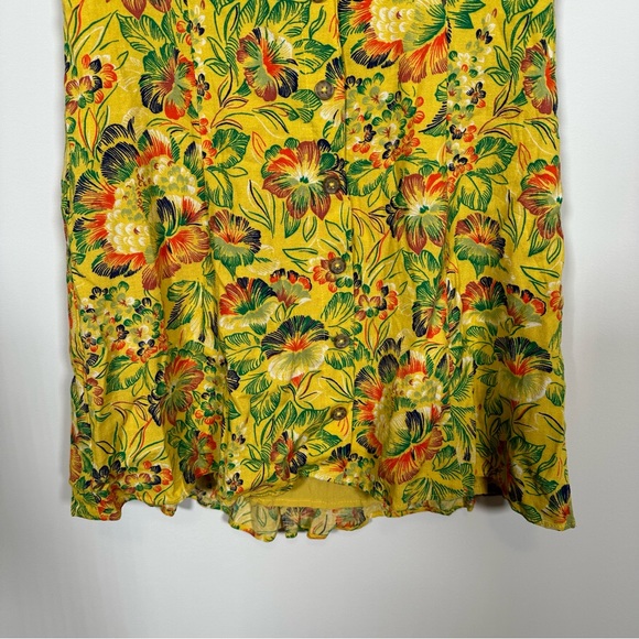 NWT Urban Outfitters Yellow Floral Mini Dress - Picture 11 of 12